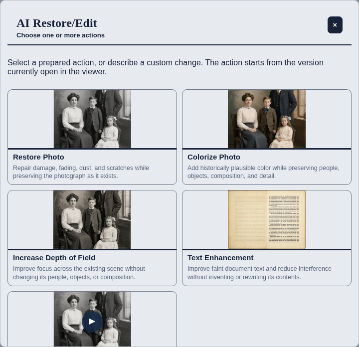 The real TimeKeeper AI Restore and Edit tool